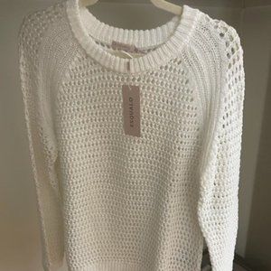 Esqualo Medium White/Cream Knit Sweater
